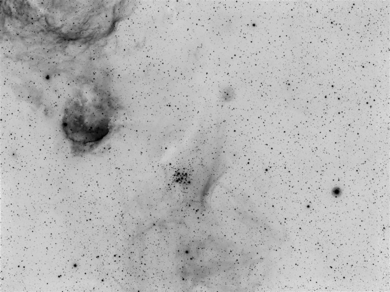 NGC 3293 Negative View.