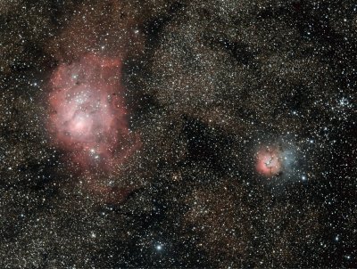 Widefield M 8 and M 20