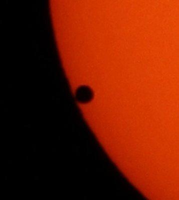 Venus Transit showing the Black Drop effect.