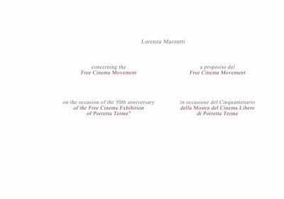 1.Il Free Cinema Movement di Lorenza Mazzetti