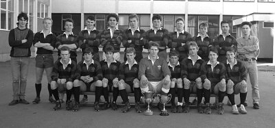 Tim Rygbi Ysgol David Hughes tua 1987.jpg