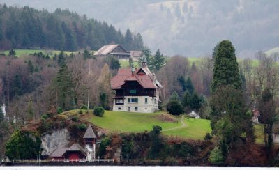 Beautiful house on edge of lake