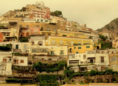 Positano - houses stacked up to the sky