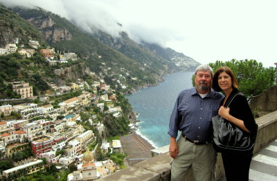 Positano - LD and Deb at overlook