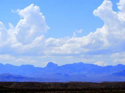 Big Bend mountains and clouds 01