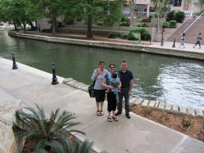 Deb Julia James and Robbie at Riverwalk in San Antonio