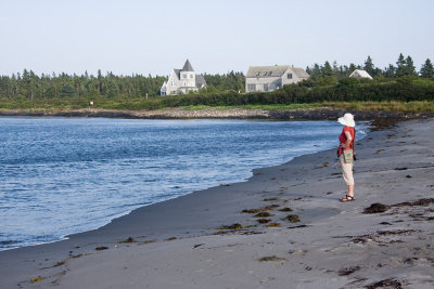 View of Fisherman's Cottage (centre) from Kingsburg Beach
