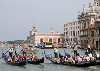 Entrance to Grand Canal, with Dogana di Mare (Customs House)  in background