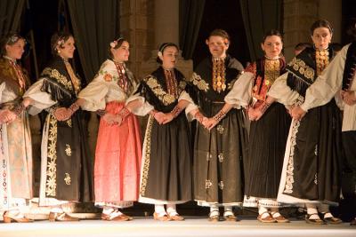 Traditional dancers, Hvar Town