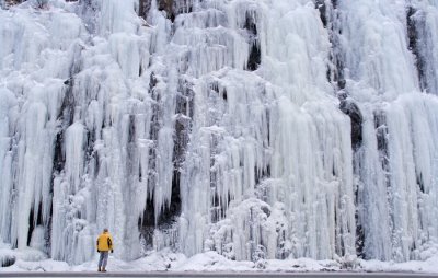 Admiring the Ice Falls