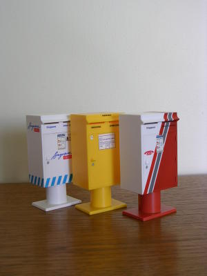 3 Singapore Post boxes