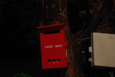 Bangkok at night, homeless person's mail box