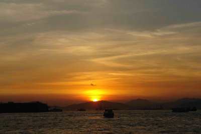 Hong Kong sunset from Wanchai