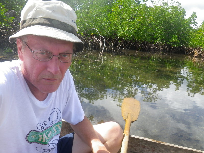 Exploring the lagoon in my dougout