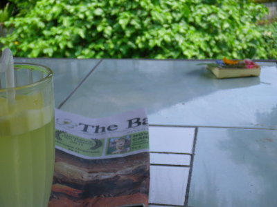 Lime Juice, The Bali Post and offering