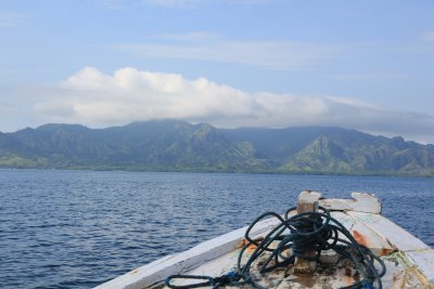 Approaching Rinca Island. Home of the dragons!