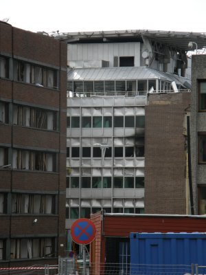 Damaged goverment buildings.