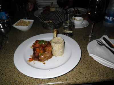 Last night in India. Rack of lamb.  Q'BA Restaurant. Connaught Place. New Delhi