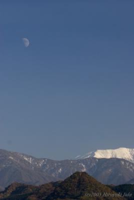 Mt.Yakushi & Half moon