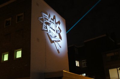 Projectie op 2D kunstwerk