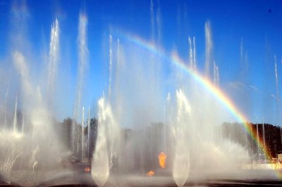 Efteling Aquanura met regenboog