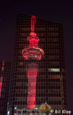Auckland Sky Tower  with Memorial Lights  2