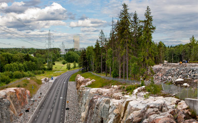 Torshamnsgatan sedd frn Tjnanberget, Kista hjden