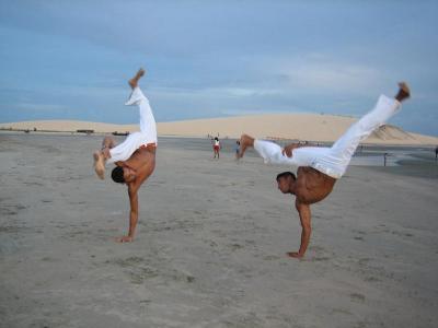 capoeira on the beach
