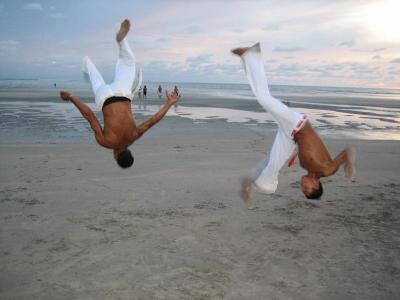 capoeira on the beach