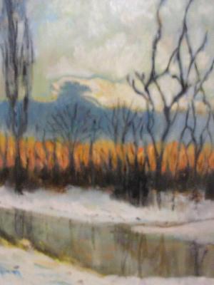 Winter Landscape,    oil, 20 x 16