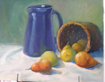 Still life with pears,  oil  16x20