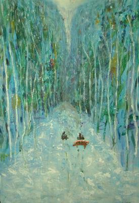  Sleigh Ride oil   18x 12