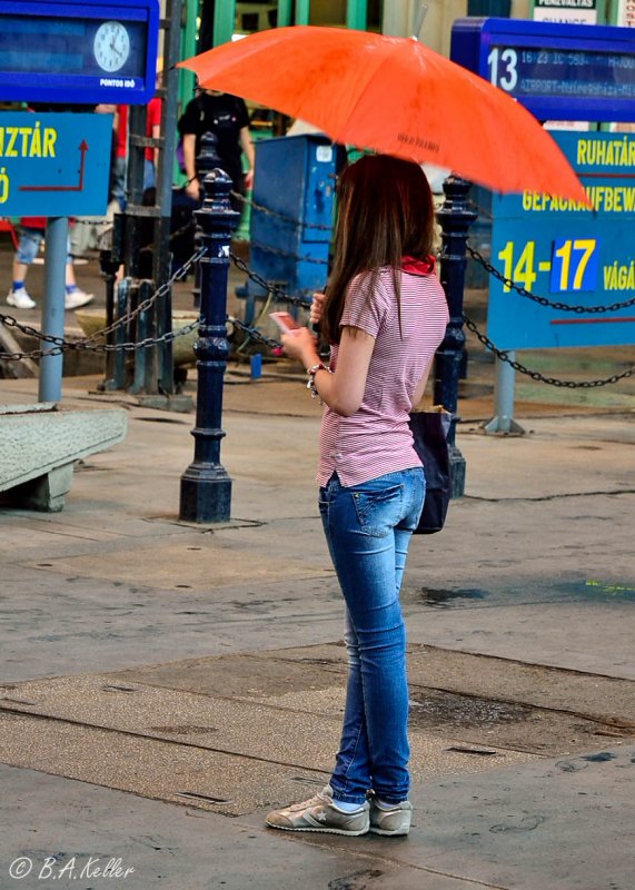 Girl with umbrella