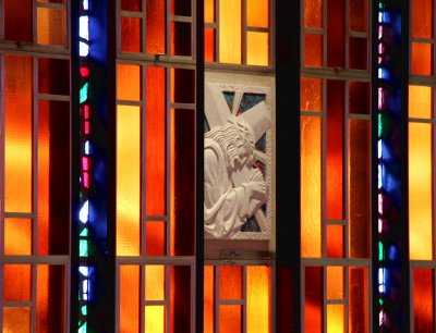 US Air Force Academy: Catholic Chapel:  One of the stations of the Cross