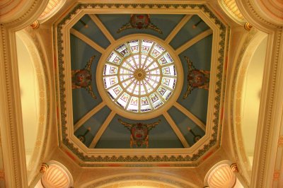 Wyoming Capitol Dome -- stained glass