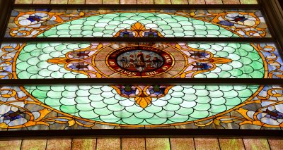Part of the stained glass ceiling in the Wyoming House Of Representatives