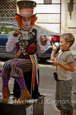 The Mad Hatter on the Rambla