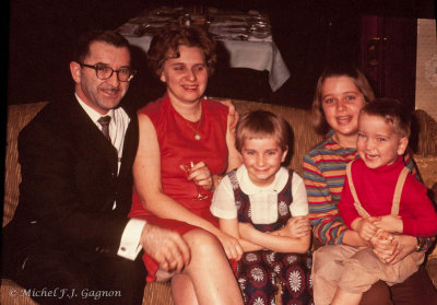La famille Gagnon en 1969?,, chez Grand-Maman Lger