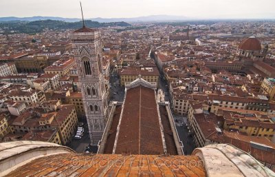 View from the top of the cupola of the Duomo