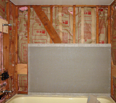 Backer board & insulation