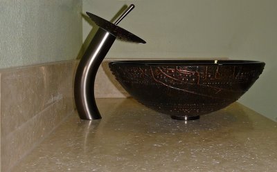 Krause Copper Illusion Sink & Waterfall Faucet
