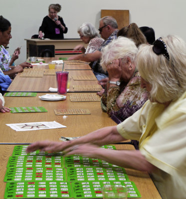 Caller at the End of Rows of Players