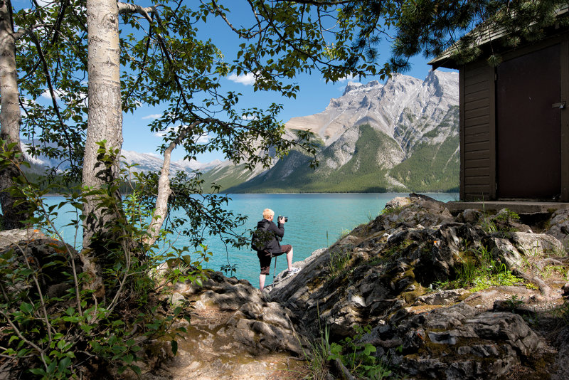 Cindy At Lake Miniwanka, Banff National Park