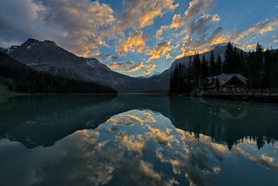 Cloudy Dawn At Emerald Lake