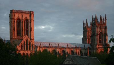 York minster at sunset *