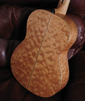 Quilted Maple in Red Leather