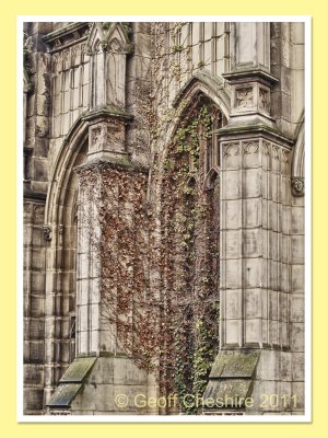 Liverpool 'Bombed Out' Church (Detail) - HDR