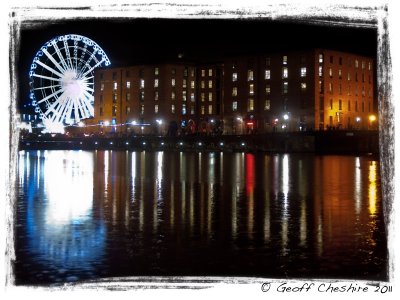 Albert Dock & The Liverpool Wheel at night (1)