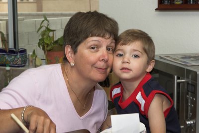 Tristan & Grandma making cookies