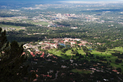 Looking from the Zoo onto Colorado Springs